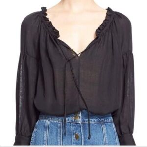 Frame Le ruffle blouse